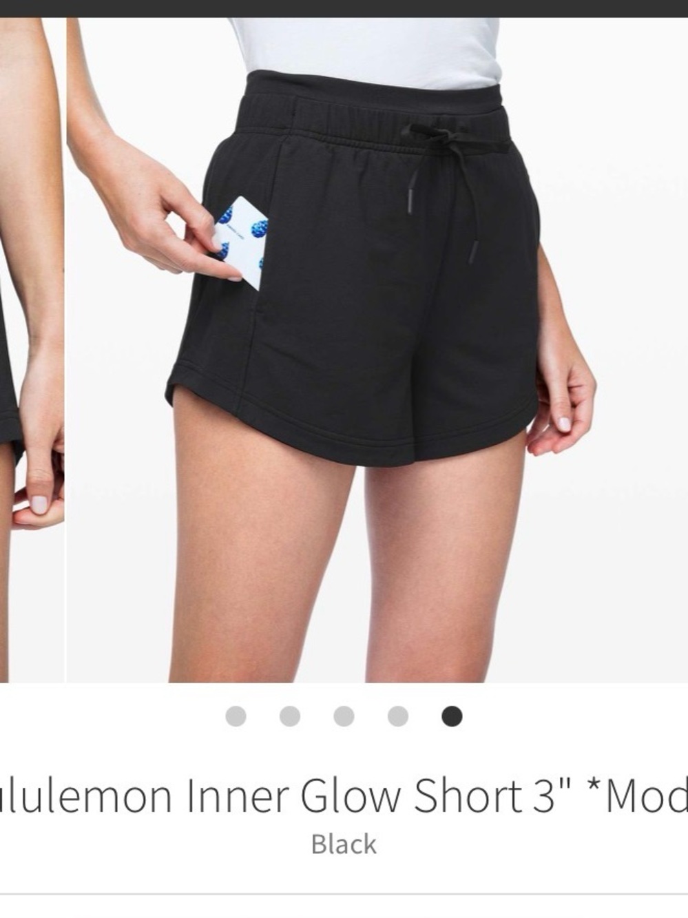 Lululemon Inner Glow Black Shorts Size 4